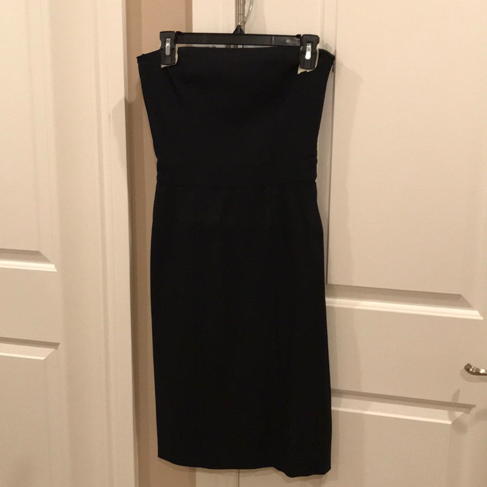 Black Stella McCartney Midi Strapless Dress Sz4 - Picture 2 of 6